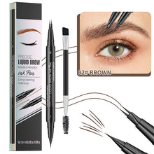 Load image into Gallery viewer, 2-in-1 Dual-Ended Eyebrow Pen with Micro-Fork-Tip Applicator and Precise Brush-Tip