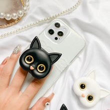 Load image into Gallery viewer, 3D Cute Kitten Phone Holder with mini Mirror