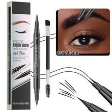 Load image into Gallery viewer, 2-in-1 Dual-Ended Eyebrow Pen with Micro-Fork-Tip Applicator and Precise Brush-Tip