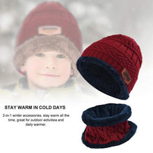 Load image into Gallery viewer, Warm Beanie Cap With Scarf