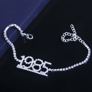 1985-2020 Birth Year Number Anklet