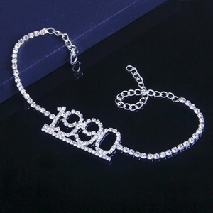 1985-2020 Birth Year Number Anklet