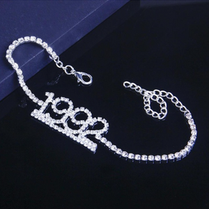 1985-2020 Birth Year Number Anklet