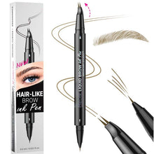 Load image into Gallery viewer, 2-in-1 Dual-Ended Eyebrow Pen with Micro-Fork-Tip Applicator and Precise Brush-Tip