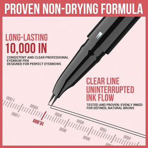 2-in-1 Dual-Ended Eyebrow Pen with Micro-Fork-Tip Applicator and Precise Brush-Tip