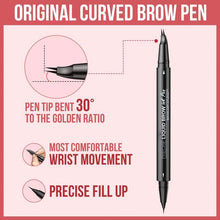 Load image into Gallery viewer, 2-in-1 Dual-Ended Eyebrow Pen with Micro-Fork-Tip Applicator and Precise Brush-Tip