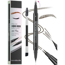 Load image into Gallery viewer, 2-in-1 Dual-Ended Eyebrow Pen with Micro-Fork-Tip Applicator and Precise Brush-Tip