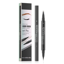 Load image into Gallery viewer, 2-in-1 Dual-Ended Eyebrow Pen with Micro-Fork-Tip Applicator and Precise Brush-Tip