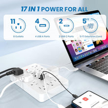 Load image into Gallery viewer, 17 in 1 power strip