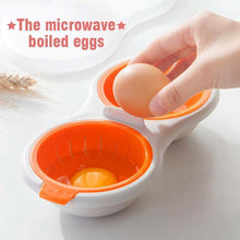 Load image into Gallery viewer, Microwave Egg Poacher Food Grade, 2-Cup Portable Egg Cooker