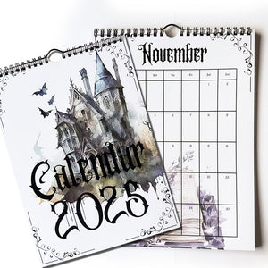 2025 Vintage Gothic Castle Theme Wall Calendar