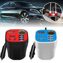 Load image into Gallery viewer, Car Mounted Cup Type Inverter Converter QC Charger