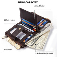 Load image into Gallery viewer, Anti-magnetic Tassel Leather Card Case Coin Purse