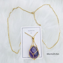 Load image into Gallery viewer, Crystal Stone Holder Necklace