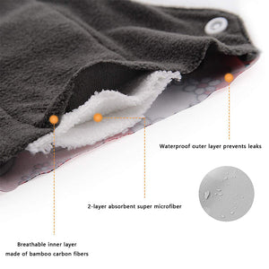 Washable sanitary napkins made of bamboo charcoal