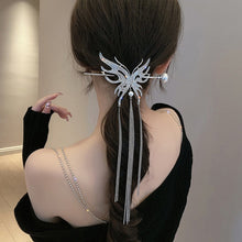 Load image into Gallery viewer, Butterfly Pearl Tassel Hairpin