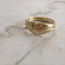 Load image into Gallery viewer, Unique Gold Lavender Ring