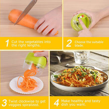 Load image into Gallery viewer, Handheld Spiralizer Vegetable Slicer