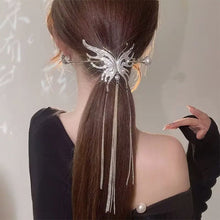 Load image into Gallery viewer, Butterfly Pearl Tassel Hairpin