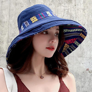 Wide Brim Cotton Summer Hat