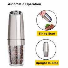 Load image into Gallery viewer, Automatic Electric Gravity Induction Salt and Pepper Grinder