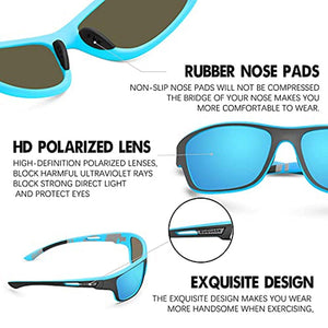 Outdoor Sports Sunglasses with Anti-glare Polarized Lens