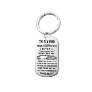 To My Son- Keychain or Necklace