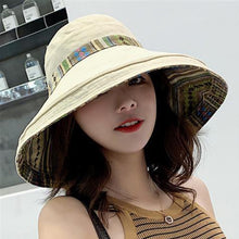 Load image into Gallery viewer, Wide Brim Cotton Summer Hat