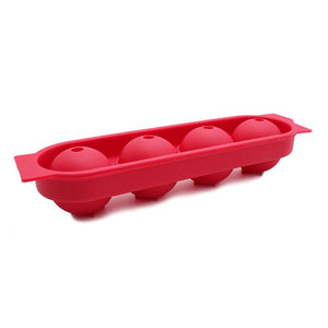 Silicone 4-Ball Ice Ball Maker Mold