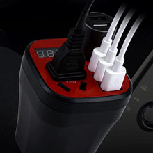 Load image into Gallery viewer, Car Mounted Cup Type Inverter Converter QC Charger