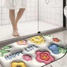 Load image into Gallery viewer, 3D flower soft diatom mud absorbent floor mat