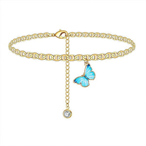 Butterfly Pendant Necklace Bracelet Anklet