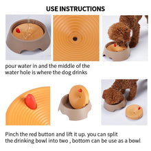 Load image into Gallery viewer, Floating Pet Bowl Splash Proof Drinking Bowl