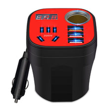 Load image into Gallery viewer, Car Mounted Cup Type Inverter Converter QC Charger