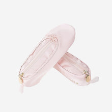 Load image into Gallery viewer, Personalized Pink Ballet Shoe Style Makeup Bag