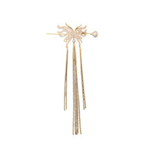 Load image into Gallery viewer, Butterfly Pearl Tassel Hairpin